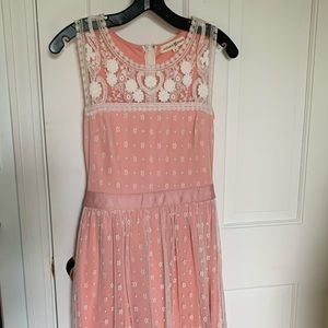 Blush and cream lace sundress